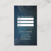 Yoga Meditation Instructor Green Blue Gold Mandala Afsprakenkaartje (Achterkant)