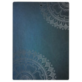 Yoga Meditation Instructor Green Blue Gold Mandala Klembord (Achterkant)