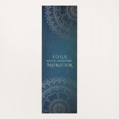 Yoga Meditation Instructor Green Blue Gold Mandala Yogamat (Achterkant)
