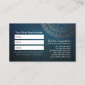 Yoga Meditation Instructor Green Gold Foil Mandala Afsprakenkaartje (Achterkant)