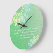 Yoga Meditation Instructor Green Gold Foil Mandala Grote Klok (Hoek)