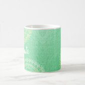 Yoga Meditation Instructor Green Gold Foil Mandala Koffiemok (Center)