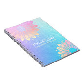 Yoga Meditation Instructor Green Gold Foil Mandala Notitieboek (Rechterzijde)