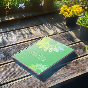 Yoga Meditation Instructor Green Gold Foil Mandala Notitieboek