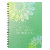 Yoga Meditation Instructor Green Gold Foil Mandala Notitieboek (Voorkant)