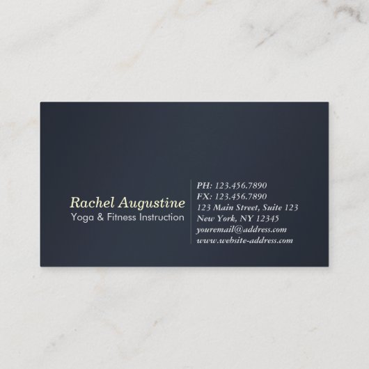 Yoga Meditation Instructor Life Coach Class Pass Klantenkaartje (Achterkant)