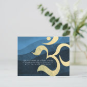 Yoga Meditation Instructor Life Coach OM citeert P Briefkaart (Staand voorkant)