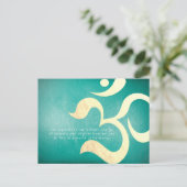 Yoga Meditation Instructor Life Coach OM-offertes Briefkaart (Staand voorkant)