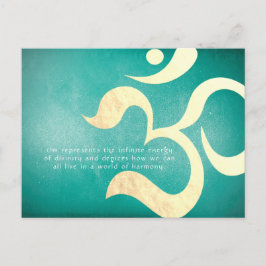 Yoga Meditation Instructor Life Coach OM-offertes Briefkaart