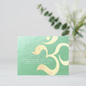 Yoga Meditation Instructor Life Coach OM-offertes Briefkaart (Staand voorkant)