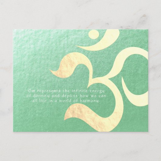 Yoga Meditation Instructor Life Coach OM-offertes Briefkaart (Voorkant)