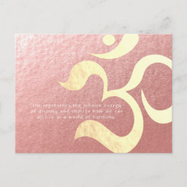 Yoga Meditation Instructor Life Coach OM-offertes Briefkaart
