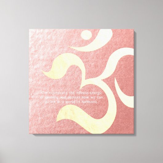 Yoga Meditation Instructor Life Coach OM-offertes Canvas Afdruk (Voorkant)