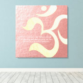 Yoga Meditation Instructor Life Coach OM-offertes Canvas Afdruk (Insitu (Houten vloer))