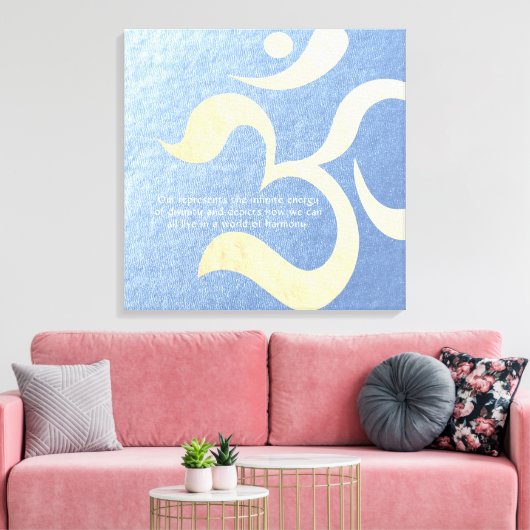 Yoga Meditation Instructor Life Coach OM-offertes Canvas Afdruk (Insitu (Woonkamer))