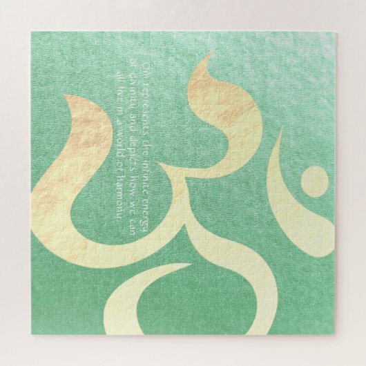 Yoga Meditation Instructor Life Coach OM-offertes Legpuzzel (Horizontaal)