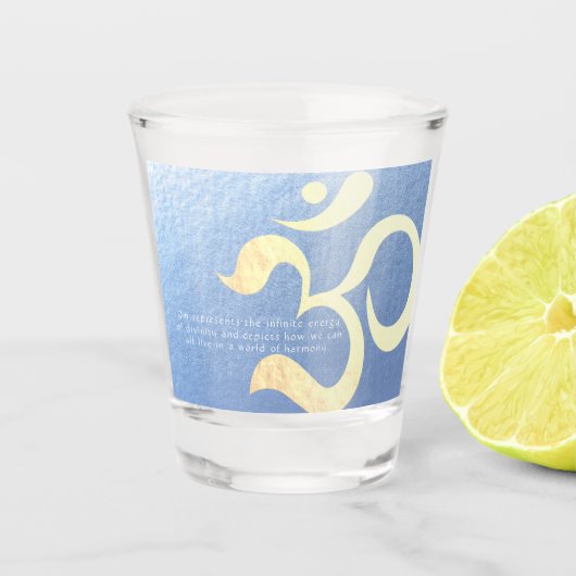 Yoga Meditation Instructor Life Coach OM-offertes Shot Glas (Voorkant)