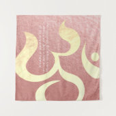 Yoga Meditation Instructor Life Coach OM-offertes Wandkleed (Voorkant (horizontaal))