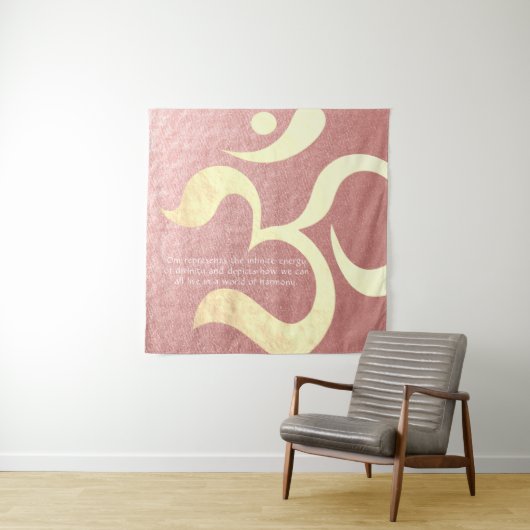 Yoga Meditation Instructor Life Coach OM-offertes Wandkleed (In situ)