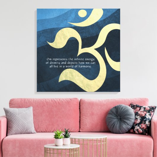 Yoga Meditation Instructor Life Coach OM Quottes C Canvas Afdruk (Insitu (Woonkamer))