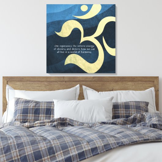 Yoga Meditation Instructor Life Coach OM Quottes C Canvas Afdruk (Insitu (Slaapkamer))