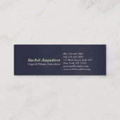 Yoga Meditation Instructor Life Coach OM-symbool M Mini Visitekaartje (Achterkant)