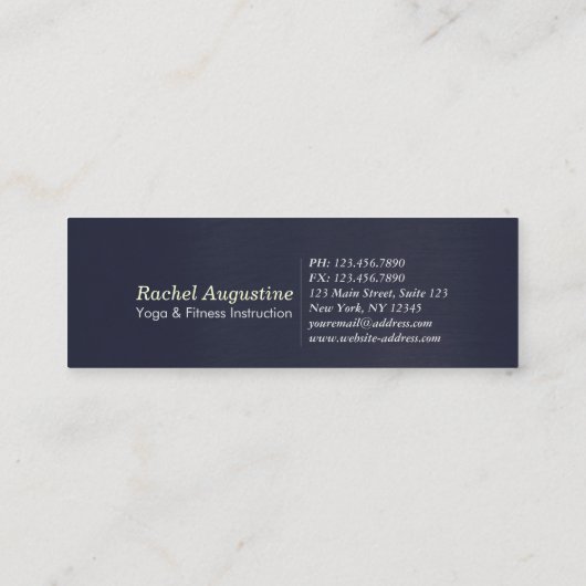 Yoga Meditation Instructor Life Coach OM-symbool M Mini Visitekaartje (Achterkant)