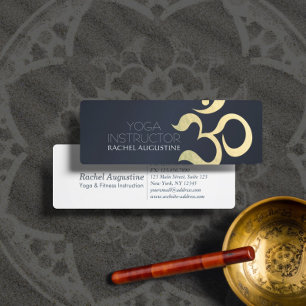 Yoga Meditation Instructor Life Coach OM-symbool Mini Visitekaartje