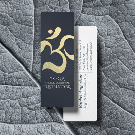 Yoga Meditation Instructor Life Coach OM-symbool Mini Visitekaartje