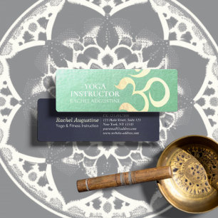 Yoga Meditation Instructor Life Coach OM-symbool Mini Visitekaartje