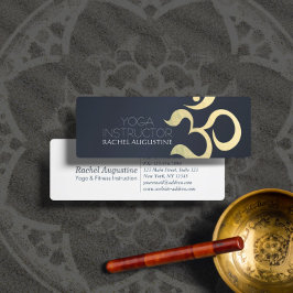 Yoga Meditation Instructor Life Coach OM-symbool Mini Visitekaartje