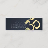 Yoga Meditation Instructor Life Coach OM-symbool Mini Visitekaartje (Voorkant)