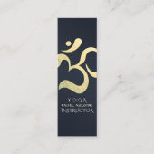Yoga Meditation Instructor Life Coach OM-symbool Mini Visitekaartje (Voorkant)