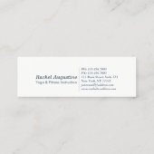 Yoga Meditation Instructor Life Coach OM-symbool Mini Visitekaartje (Achterkant)