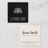 Yoga Meditation Instructor | Lotus Flower Vierkante Visitekaartje (Voorkant / Achterkant)