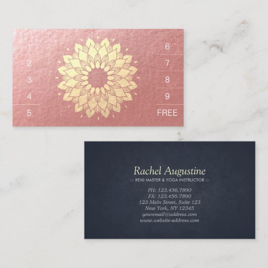 Yoga Meditation Instructor Mandala Loyalty Punch (Voorkant / Achterkant)