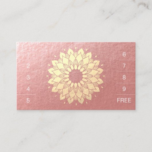 Yoga Meditation Instructor Mandala Loyalty Punch (Voorkant)