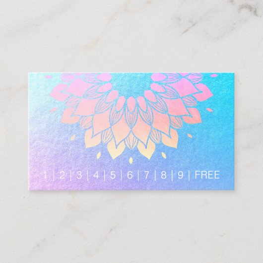 Yoga Meditation Instructor Mandala Loyalty Punch (Voorkant)