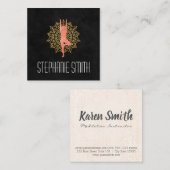 Yoga Meditation Instructor | Mandala Vierkante Visitekaartje (Voorkant / Achterkant)