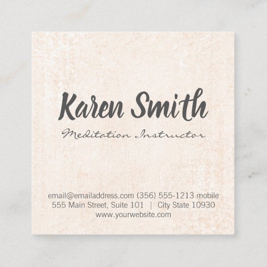 Yoga Meditation Instructor | Mandala Vierkante Visitekaartje (Achterkant)