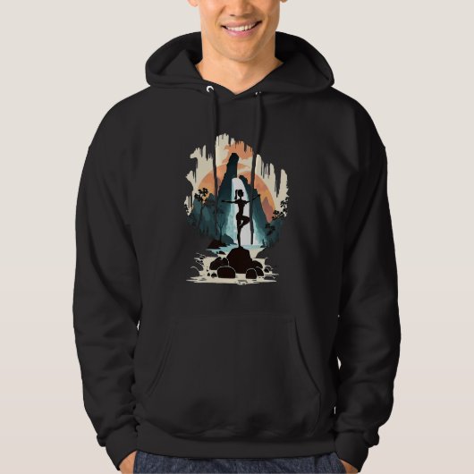 Yoga Meditation Instructor Mom Doing Yoga In Water Hoodie (Voorkant)