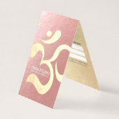 Yoga Meditation Instructor OM Symbol Price List Visitekaartje (Voorkant)