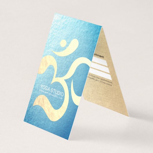 Yoga Meditation Instructor OM Symbol Price List Visitekaartje (Voorkant)