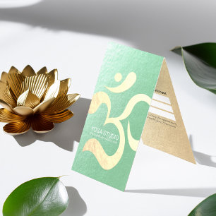 Yoga Meditation Instructor OM Symbol Price List Visitekaartje