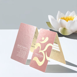 Yoga Meditation Instructor OM Symbol Price List Visitekaartje