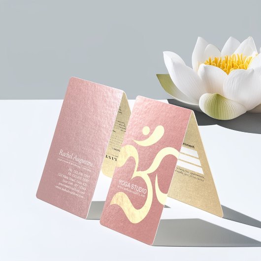 Yoga Meditation Instructor OM Symbol Price List Visitekaartje