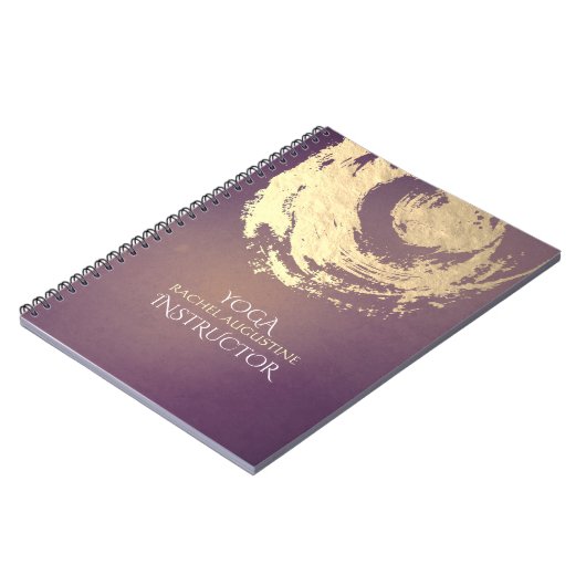Yoga Meditation Instructor Paars Gold ZEN Symbool Notitieboek (Linkerzijde)