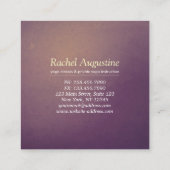 Yoga Meditation Instructor Paars Gold ZEN Symbool Vierkante Visitekaartje (Achterkant)