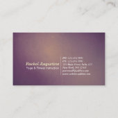 Yoga Meditation Instructor Paars Gold ZEN Symbool Visitekaartje (Achterkant)
