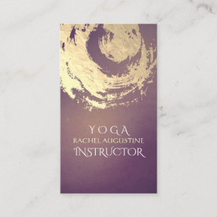 Yoga Meditation Instructor Paars Gold ZEN Symbool Visitekaartje